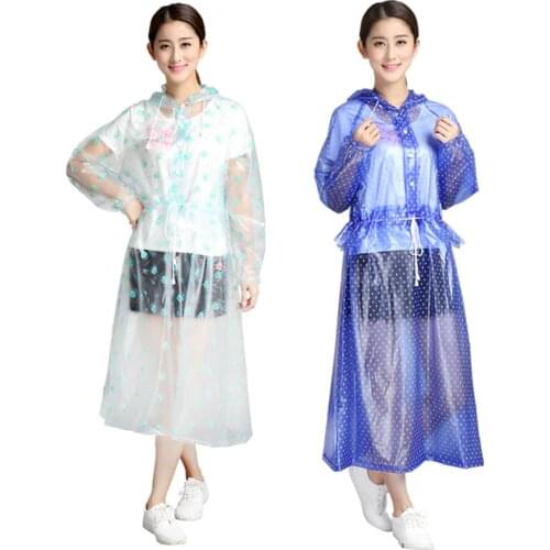 Cute Transparent Adult Raincoat Hooded Lightweight Travel Raincoat Stylish Impermeabile Pioggia Korean Woman Rain Gear MM60YY