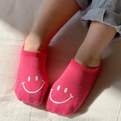 4 Pairs Lot Children Invisible Happy Socks Kids Toddler Boys Girls Spring Summer Cute Funny Short Socks Baby Accessories Fashion