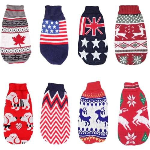 New Year Chrismas Cute Pet Sweater for Small Dogs Cats Winter Puppy Dog Clothes for Chihuahua Dachshund Clothing sweter dla psa