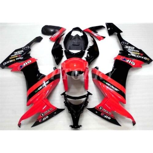 New ABS Plastic Shell Motorcycle Fairing kit Fit For kawasaki Ninja ZX10R 2008 2009 2010 08 09 10 ZX-10R Custom Red Black