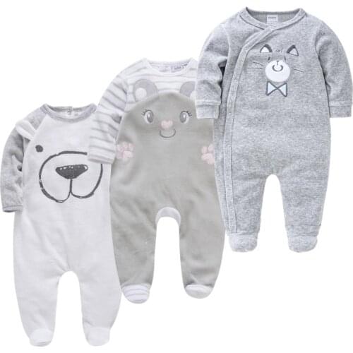 3pcs Newborn Baby Boys Pijamas Set Cartoon Infant Baby Girls Clothes Toddler ropa bebes de Baby Boy Pajamas Onesies