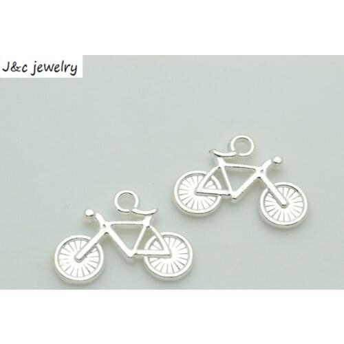 New Arrival 25 pcs/lot Alloy Charms Pendant bicycle silver plated 15*20 mm Jewelry Making DIY Charms Handmade Crafts J104