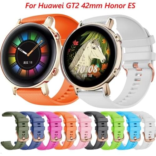 18 20mm GT2 Strap Silicone Watchband For Huawei Watch B5 GT 2 42mm/HONOR Magic2 42 ES Smartwatch Sport Bracelet Wristband Correa