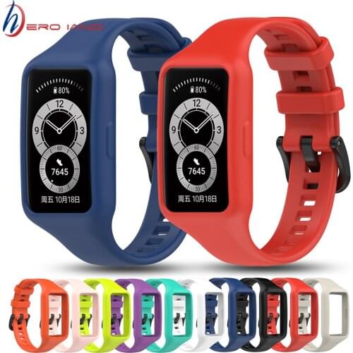 Wrist Strap for Huawei band 6 honor 6 Silicone Watchband Smart Watch Replacement Strap Protector for Huawei band6 honor6 correa