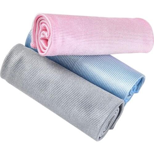 No Trace Microfiber Cloth Glass Cleaning Towel Kitchen Cleaning Cloths Tableware Lint Free Kitchen Dish Towel Window Cleaning