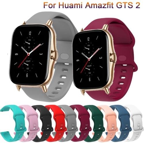 Silicone Wrist Band Strap For Huami Amazfit GTS 2 / Mini Smart Watch Band Sport Bracelet For Xiaomi Amazfit Bip S/U / Pro Correa