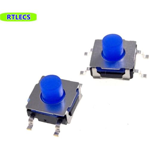 50 pcs IP67 washable Tactile Switch 6.2x6.2 mm Tact Soft Feeling Silicone Button SMD Normally Open SPST Waterproof Momentary