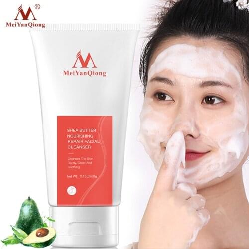 Mild Soothing Shea Butter Face Gentle Cleansing Cream Oil Control Deep Cleanser Whitening Not Tight Anti-Aging Face Skin Care