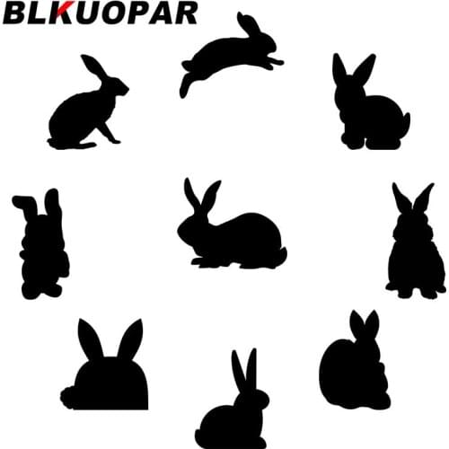 BLKUOPAR for Sitting Rabbit Car Stickers Anime Vinyl Decals Waterproof Creative Caravan Motorcycle Decor Car Styling