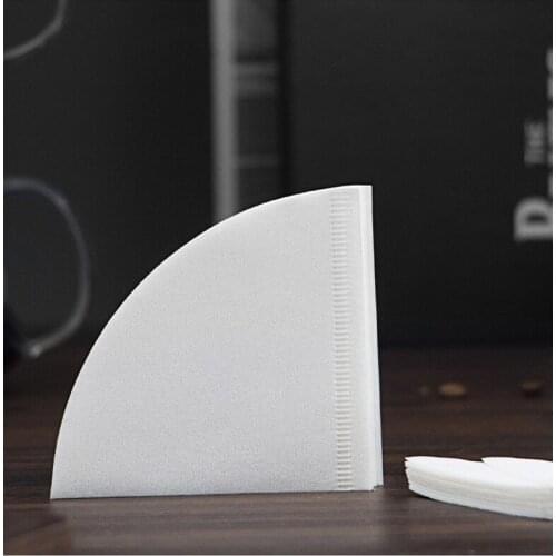 100 Pcs Coffee Bag V60 Dripper Paper Coffee Filter New Wooden Hand V-type Coffee Strainer Bag Espresso Tea Infuser Tools