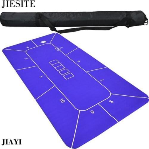 180*90cm Purple Poker Table Cloth Casino Texas Hold'em Rubber Square Table Mat Board Game Cloth With 10 players High Quality