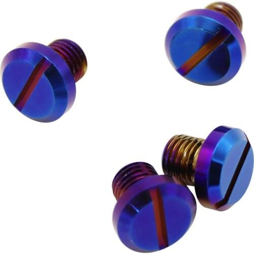 4Pcs Motorcycle Titanium Color Aluminum CNC M10x1.25 Mirrors Hole Banking Plugs Screws replacement for Yamaha FZ-07 MT-07 SUZUKI