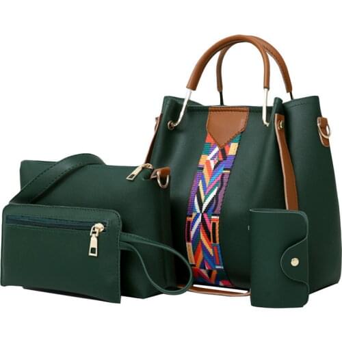 4 Pcs/set Women Handbag Messenger Bags For Ladies Fashion Shoulder Bag Lady PU Leather Casual Female Shopper Tote Sac Femme