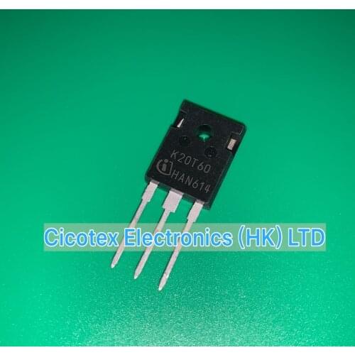 5pcs/lot IKW20N60T TO247 K20T60 K20N60T IKW20N60TAFKSA1 IGBT 600V 40A 166W TO247-3 IKW20T60 IKW 20N60T