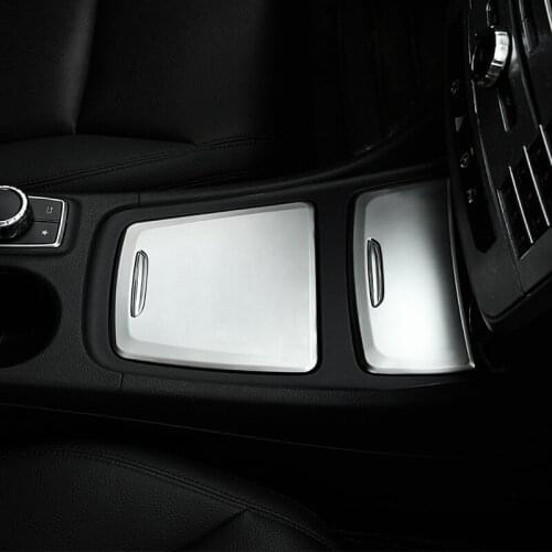 ABS Center Storage Box Panel Trim Ashtray Cover Car Stickers For Mercedes Benz CLA GLA A Class W117 W176 A180 2014-2017