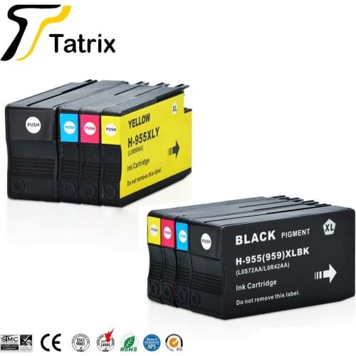 Tatrix For HP955 955XL For HP955XL Ink Cartridge 4 Color For HP OfficeJet Pro 7740 8210 8216 8710 8715 8716 8717 8720 8725 8727