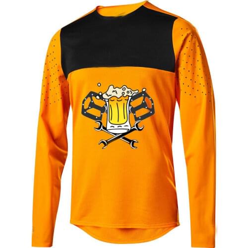 2021 Moto Bike Jersey Long-sleeved Riding Enduro Mtb Shirt Downhill T-shirt Camiseta Motocross MX Mountain Bike Wear Mtb Beer