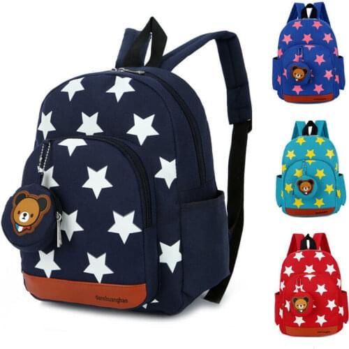 Hot Selling Children Backpacks Kids Kindergarten School Bags Backpacks Baby Boys Girls Nursery Toddler Cute Rucksack 4 Colors
