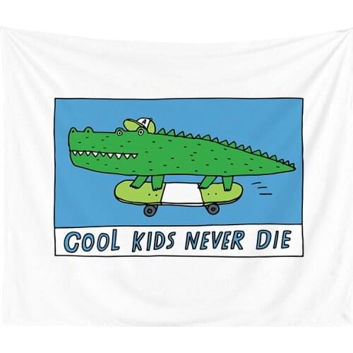 Cool Kids Never Die Tapestry Wall Hanging Gossip Tapestries Hippie Wall Rugs Dorm Decor Blanket 95x73cm