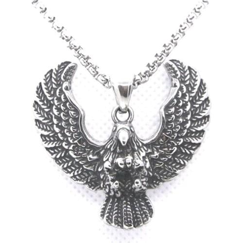 Newest Design Big Bird Pendant 316L Stainless Steel Fashion Jewelry Flying Eagle Cool Pendant