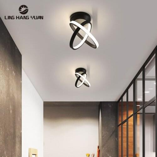 Modern Led Chandelier Decoration Chandelier Lighting for Corridro Foyer Bedroom Lobby White&Black Home small Chandelier Fixtures
