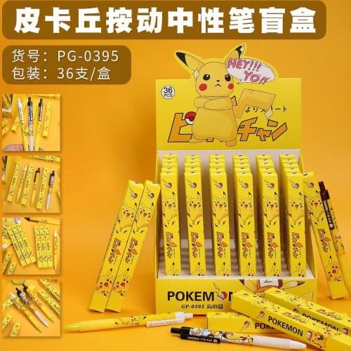 Anime Cartoon Pikachu Cute and Cute Gel Pen Blind Box Student Stationery Back To School Cool Pen Kawaii