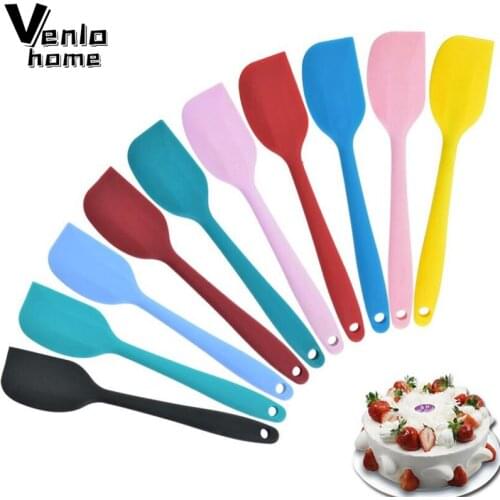Multicolor Silicone Spatula Food Grade Non Stick Butter Cake Spatula Cookie Pastry Scraper Mixer Cake Baking Spatula Kitchenware