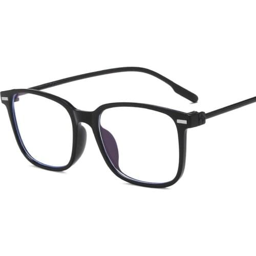 Fashionable Color Frame Square Frame Anti-Blue Glasses Ray Flat Mirror Super Light Frame Male and Female Readers Glasses