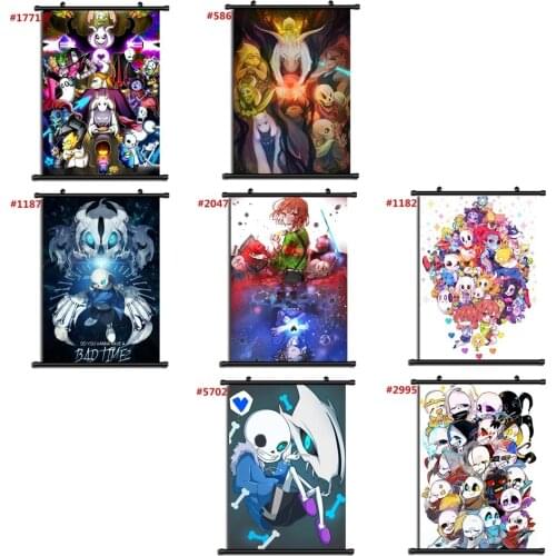 Wall Art Hanging Game Undertale Sans Painting Poster Canvas Animation Print Picture Home Decoration Scroll Bedside Background
