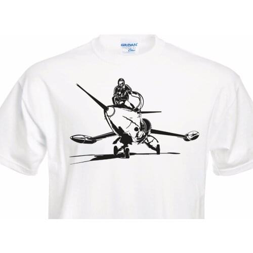 Novelty Print T-Shirt O-Shirt Fashion Casual High Quality Starfighter Rockefeller F-104 Aircraft Air Force Design Tee Shirt