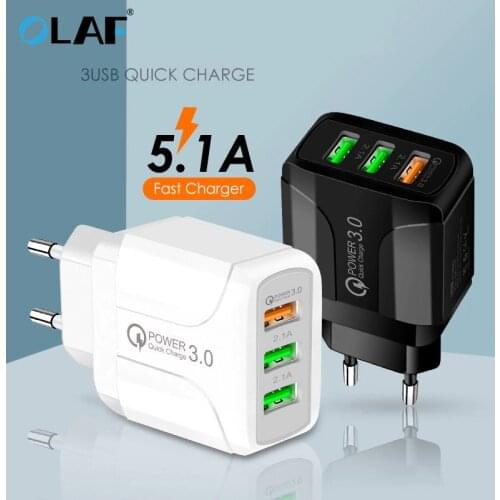 Olaf QC3.0 USB Charger Quick Charge 3.0 Mobile Phone Fast Charging Adapter For iphone Samsung Universal Portable Wall Charger