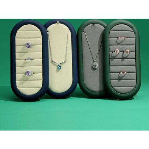 Jewelry Necklace Storage Tray Ring Organizer New Fashion Mall Jewelry Shop Props Display Stand Box Rings Containers