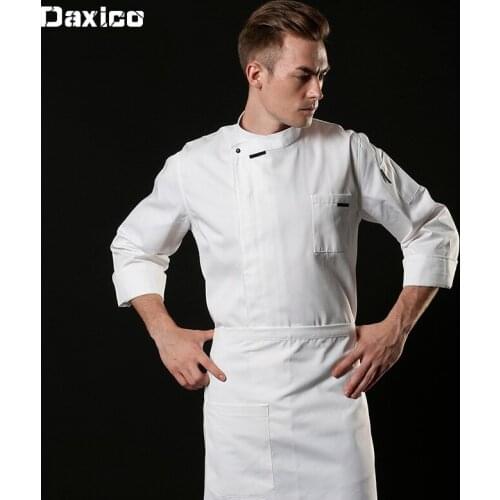 Long Sleeve Autumn Resturant Chef Uniform Plus Size Man Hotel Food Service Kitchen Work Wear Catering Cooking Overalls Blouse
