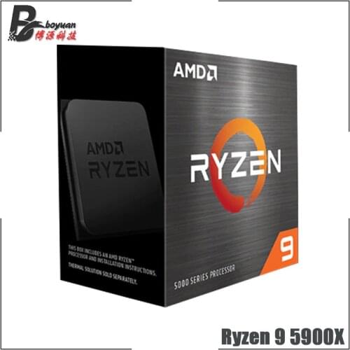 AMD Ryzen 9 5900X R9 5900X 3.7 GHz Twelve-Core 24-Thread CPU Processor 7NM L3=64M 100-000000061 Socket AM4 New but without fan