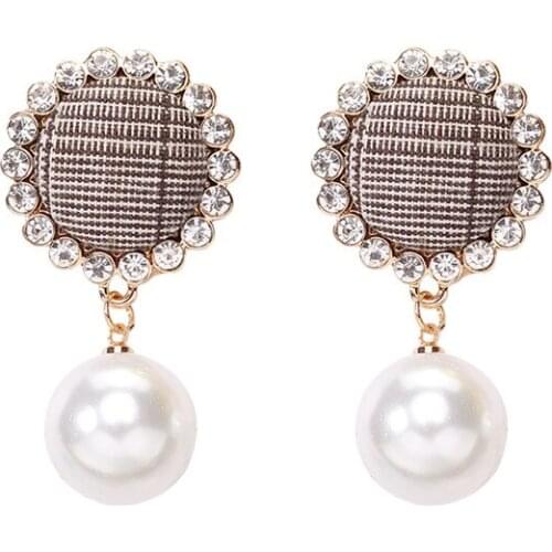 MADALENA SARARA Fashion Dangle Earrings S925 Pin With Simulation Pearl Earrings