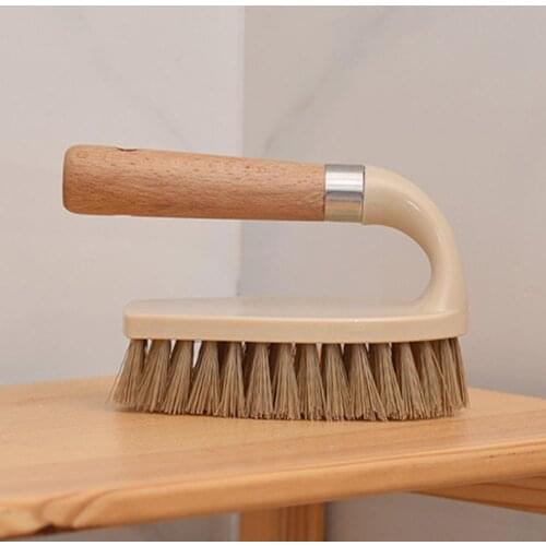 Shoe Brush Wood Color Laundry Brush Multi-Purpose Cleaning Housework Cleaning Utensils Floor Tile Brush Bathroom T0J1