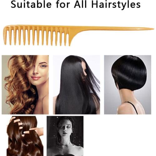 1 Pc 2 Colors Professional Tip Tail Comb for Salon Barber Section Hair Brush Hairdressing Tool DIY Hair Wide Teeth Combs