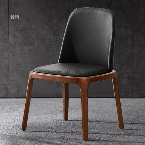 Nordic Solid Wood Dining Chair Modern Minimalist Home Small Apartment Backrest Hotel Designer Creative Net Red Dining Table Chai