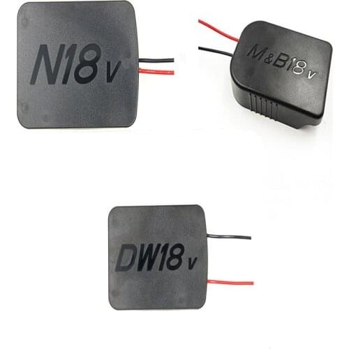 18V Li-ion Battery Power Mount Connector Adapter Dock Holder 14 awg Wires For Makita Bosch Dewolt Milwaukee 18V Lithium Battery