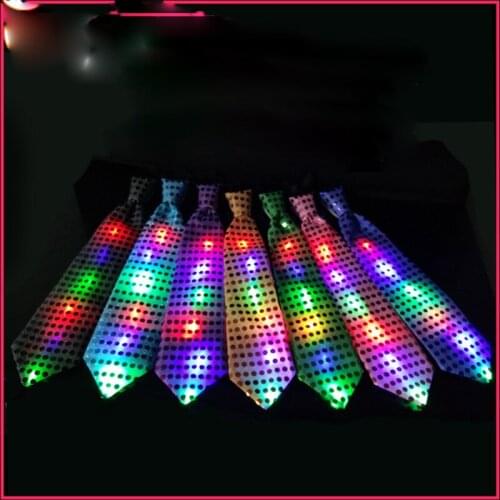 Party Favors Led Dance Costume Leds Luminous Neck Tie Flashing Male/female Fashion Dancing Stage Glowing Light Up Toy Glow