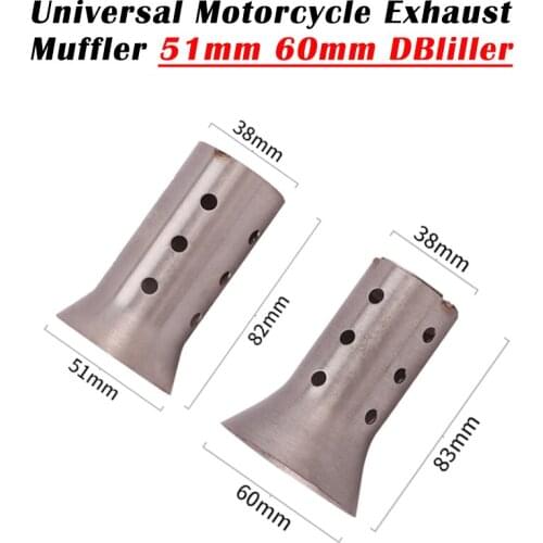 Universal 51mm Motorcycle Exhaust Pipe Escape Catalyst 51mm Muffler Silencer Insert DB Killer 60mm Eliminate Noise For Yoshimura