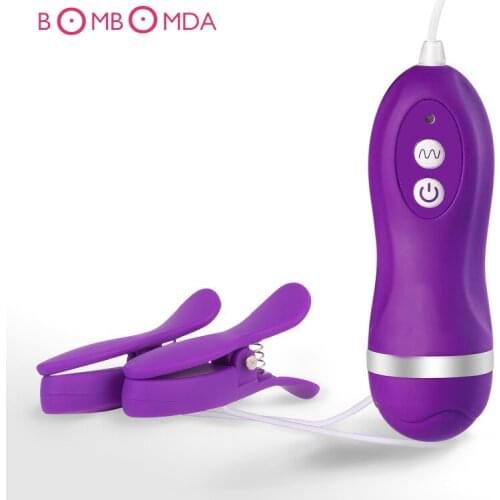 Nipple Vibrator Nipple Clamps Waterproof Breast Pussy Clitoris Stimulator Breast Massage Adult Games Sex Toys For Women