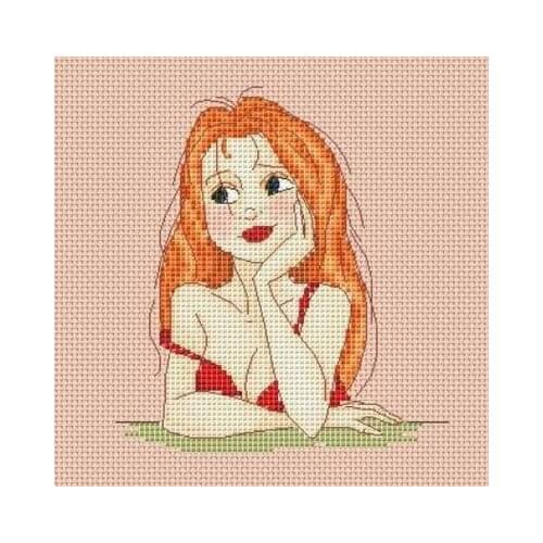 Little beauty MM210249 cross stitch 11CT 18ct 14ct cotton thread embroidery DIY handmade needlework