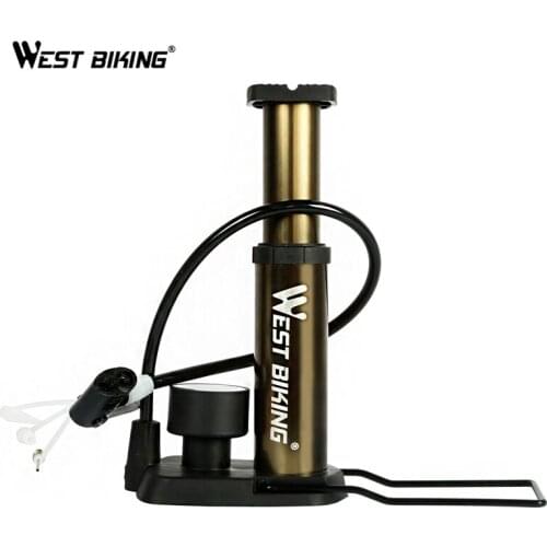 WEST BIKING Ultra-light MTB Bike Pump Portable Cycling Inflator Foot Bomba de ar bicicleta 100/120Psi High Pressure Bicycle Pump