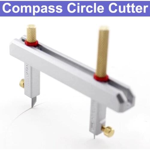 10~140mm Adjustable Compasses Circle Cutter Round Circle Knife Heat Shrink Film Cutting Patchwork Tool Film Vinyl Rubber Leather