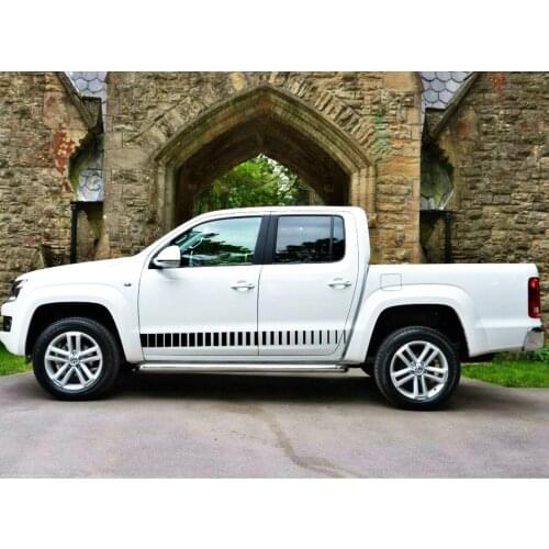 2 Pcs gradient cool styling side door stripe graphic Vinyl car sticker for AMAROK 2009-2017