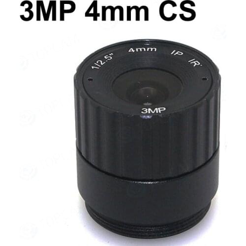 3 Mega pixels 4mm CS CCTV lens IR Fixed CS Lens 1/3" CS F1.6 lens for CCTV Security Camera Free Shipping