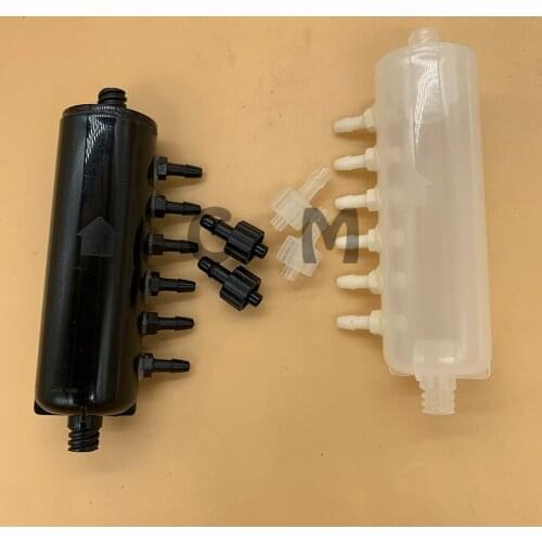 6 connector white UV Ink Circulation Splitter filter For epson XP600 4720 5113 printhead Printer Ink Circulation Buffer Bottle