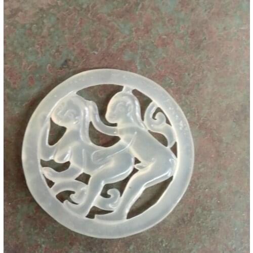 Antique jade pendant of erotic figure character culture education Pendant