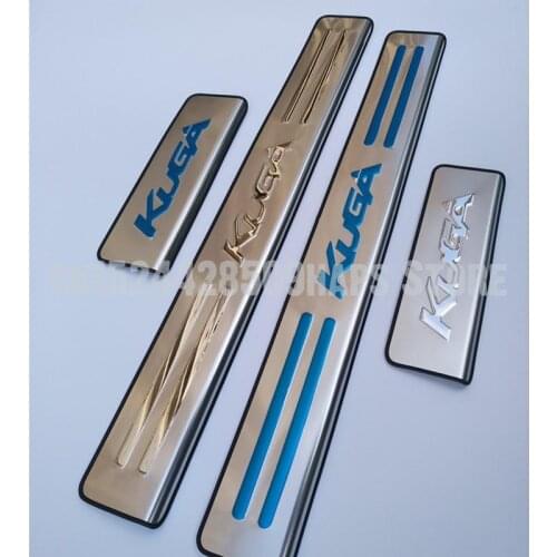 Car accessories Stainless Steel Side Door Scuff Plate Door Sill Trim Fit For Ford Kuga Escape 2012 2013 2014 2015 2016 2017